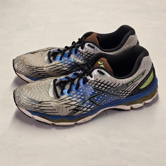 Asics Other - ASICS GEL NIMBUS 17 Men's Running Shoes Size 14 Gray Blue Athletic Sneakers